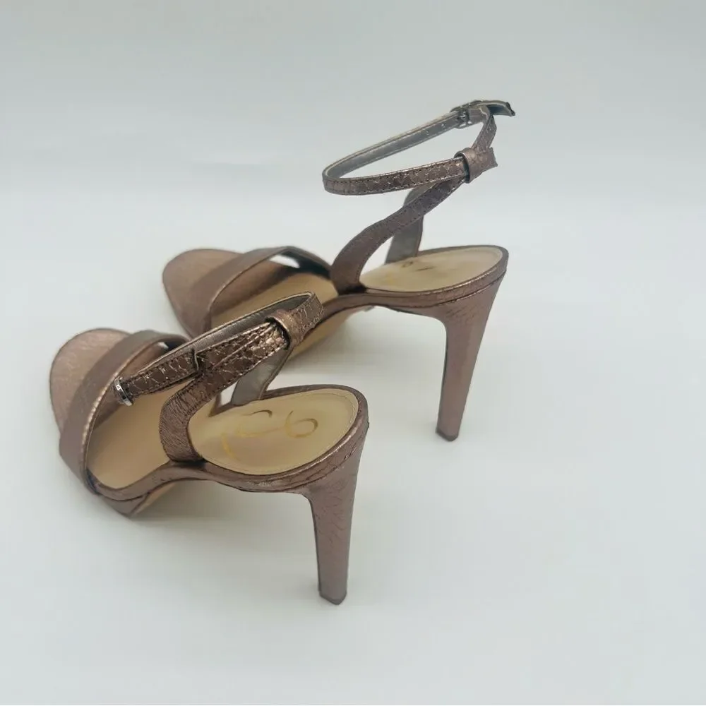 Sam Edelman | Jade Sandals | Snake Print | Rose Gold | Size 7.5 - Picture 8 of 10